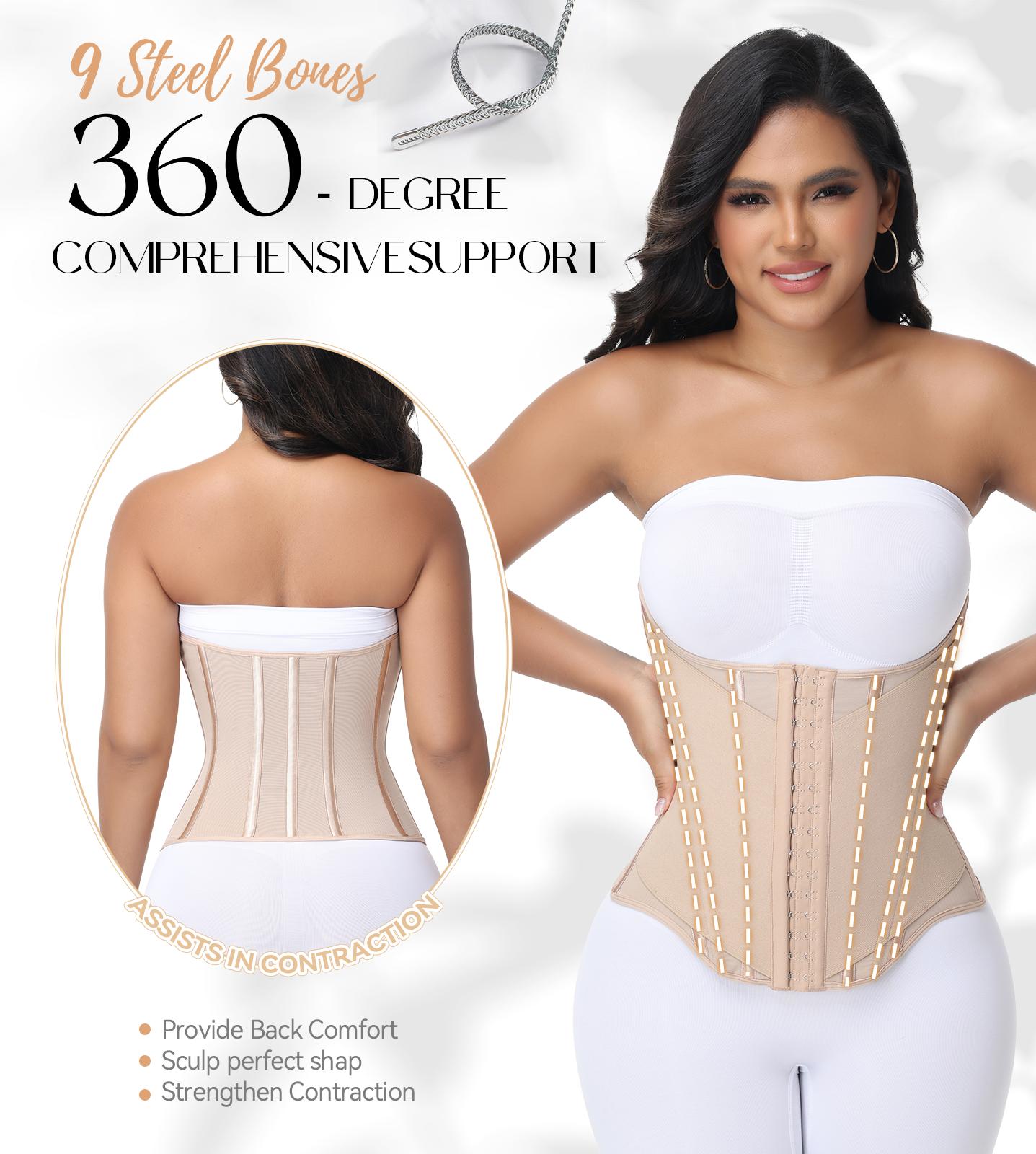 SHAPSHE Women's U-Shaped Tummy Control Waist Shapewear with Hooks & Double-Layer Fabric 13 Steel Bones for Strong Support SHAPSHE Women's U-Shaped Tummy Control Waist Shapewear with Hooks & Double-Layer Fabric 13 Steel Bones for Strong Support