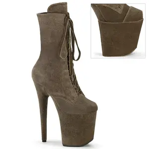Pleaser 1045VEL Women's Boot Heels - Lace-Up, Platform, High Heel, All-Seasons Design