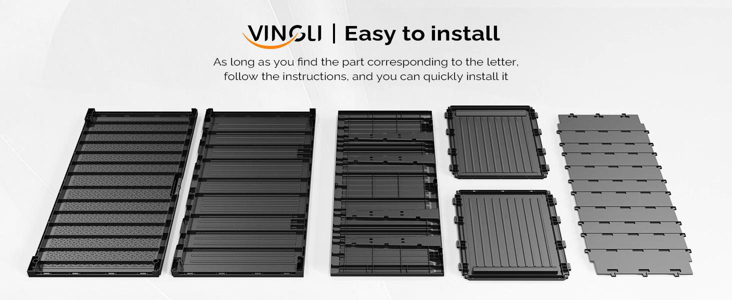 VINGLI 90 Gallon Outdoor Storage Box, Lockable Plastic Storage Containers with Lid, Patio Deck Box Furniture for Garden, Pool, Balcony, Yard