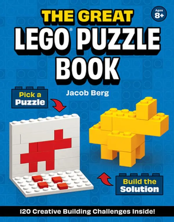 The Great Lego Construction Puzzle Book - Jacob Berg, Hardcover English Unisex Children's Humanities & Social Sciences Book with 120 Creative Building Challenges, 1.1 lbs, 10.1" h x 8.1" l x 0.5" w