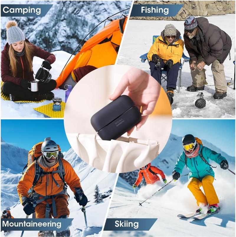 Double Warmth Hand Warmers 2 in 1 Magnetic Rechargeable 3-Second Rapid Heating Split USB-C Reusable Portable Pocket Heater for Christmas Outdoor Golf Hunting Camping Tech Gifts