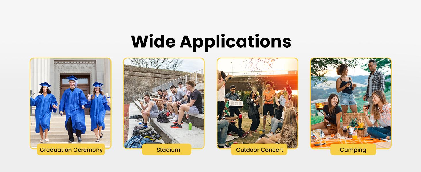 VIVOHOME Portable Stadium Seat for Bleachers with Back Support, Folding Bleacher Chair with Cup Holder and Shoulder Strap