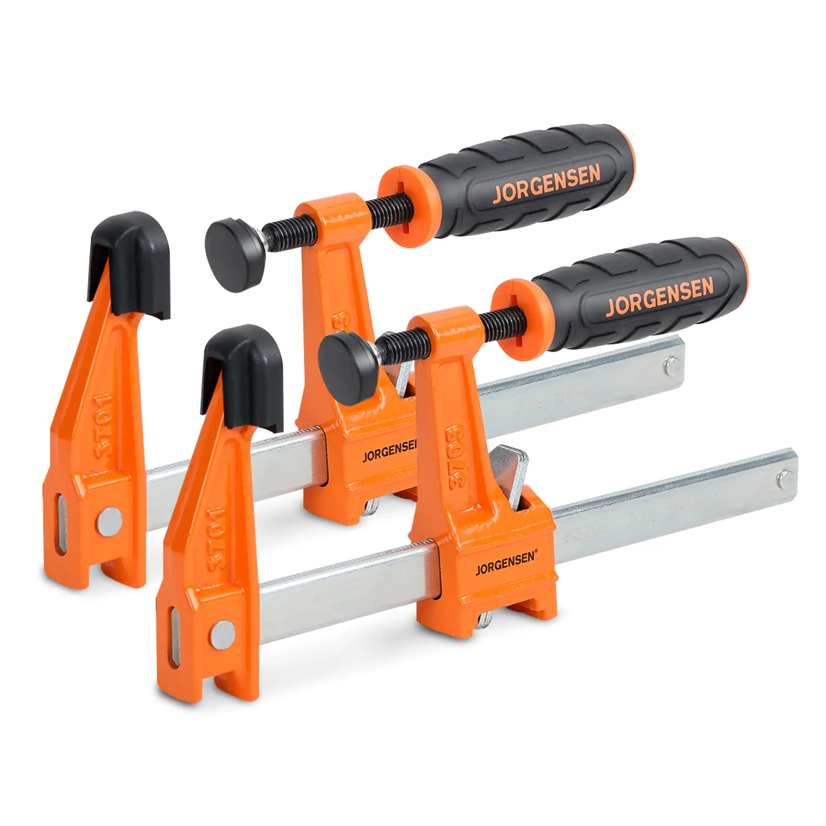 #BacktoSchool Jorgensen 6” Bar Clamp Set, Steel F Clamp Light Duty, 300 lbs Load Limited, for Woodworking, Metalworking, DIY