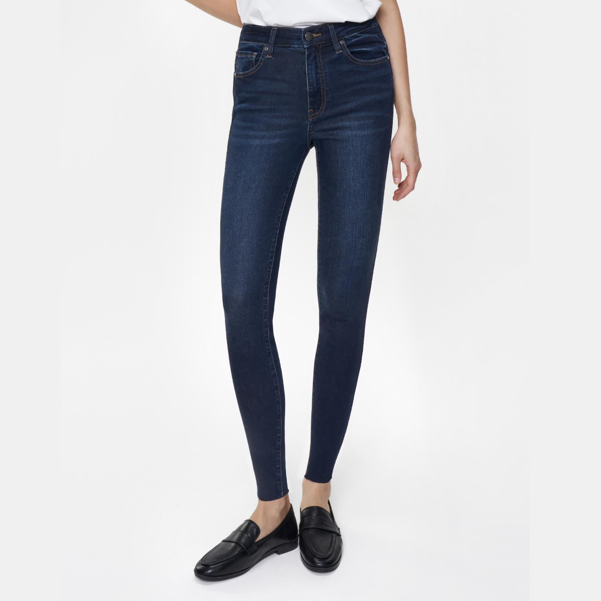 Women's High-Waisted Washed Stretch Genuwii Denim Tights, Sleek Finish Fabric, Fashionable Look, Comfortable Slim Casual Basic Style - No More Awkward Gaps,  Flattering Cute Jeans, Outdoor Streetwear Fit Jeans, Jeans Altos, Classic Womenswear Bottom