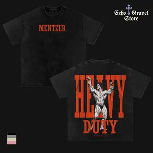 Mike Mentzer Heavy Duty Vintage Washed Pump Cover Tee – Classic Bodybuilding Gym Graphic T-Shirt, Oversized Heavyweight Cotton Workout Shirt, Buiding Muscle Fitness Streetwear Unisex Summer Gym Shirt
