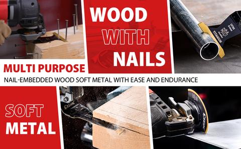 Titanium Oscillating Saw Blades  Set For Multi Purpose,4count Tool Metal