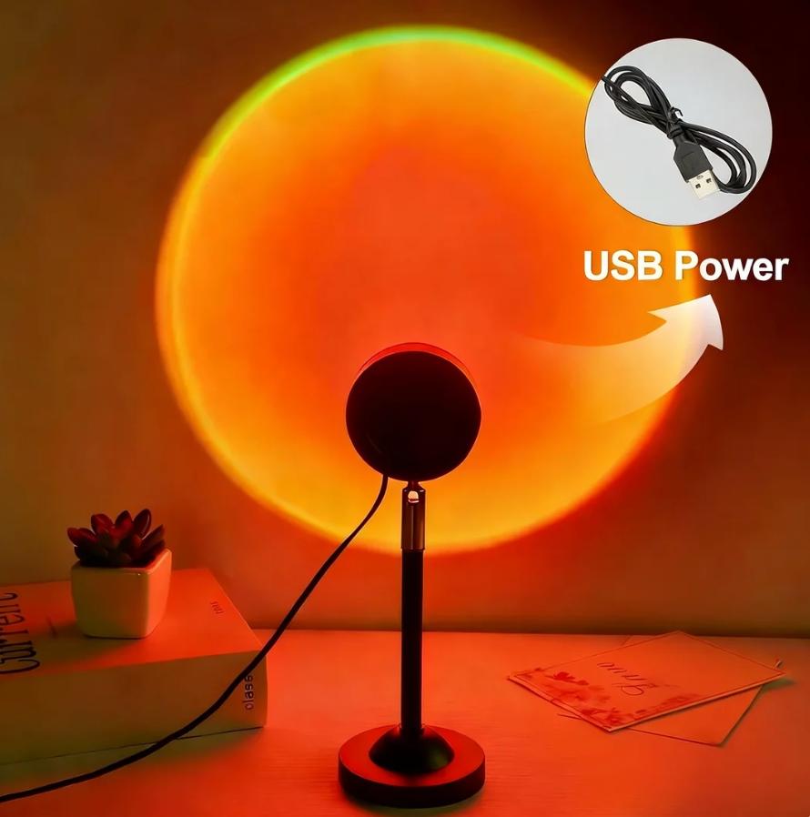 Fall Sunset Lamp Projector Light 180° Adjustable Sunset Mood Lamp, 4 Modes, Remote Control RGB Ambient Night Light for Bedroom, Gaming Room, Live Streaming Photography & Parties Home Wall Decor Party Led Lighted Gift Led Multi Multifunction Rgb Colors