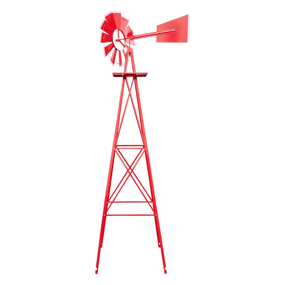 8ft Garden Windmill, Heavy Duty Durable Metal Weather Vane for Backyard, Ornamental Windmill for Yard Weather Resistant