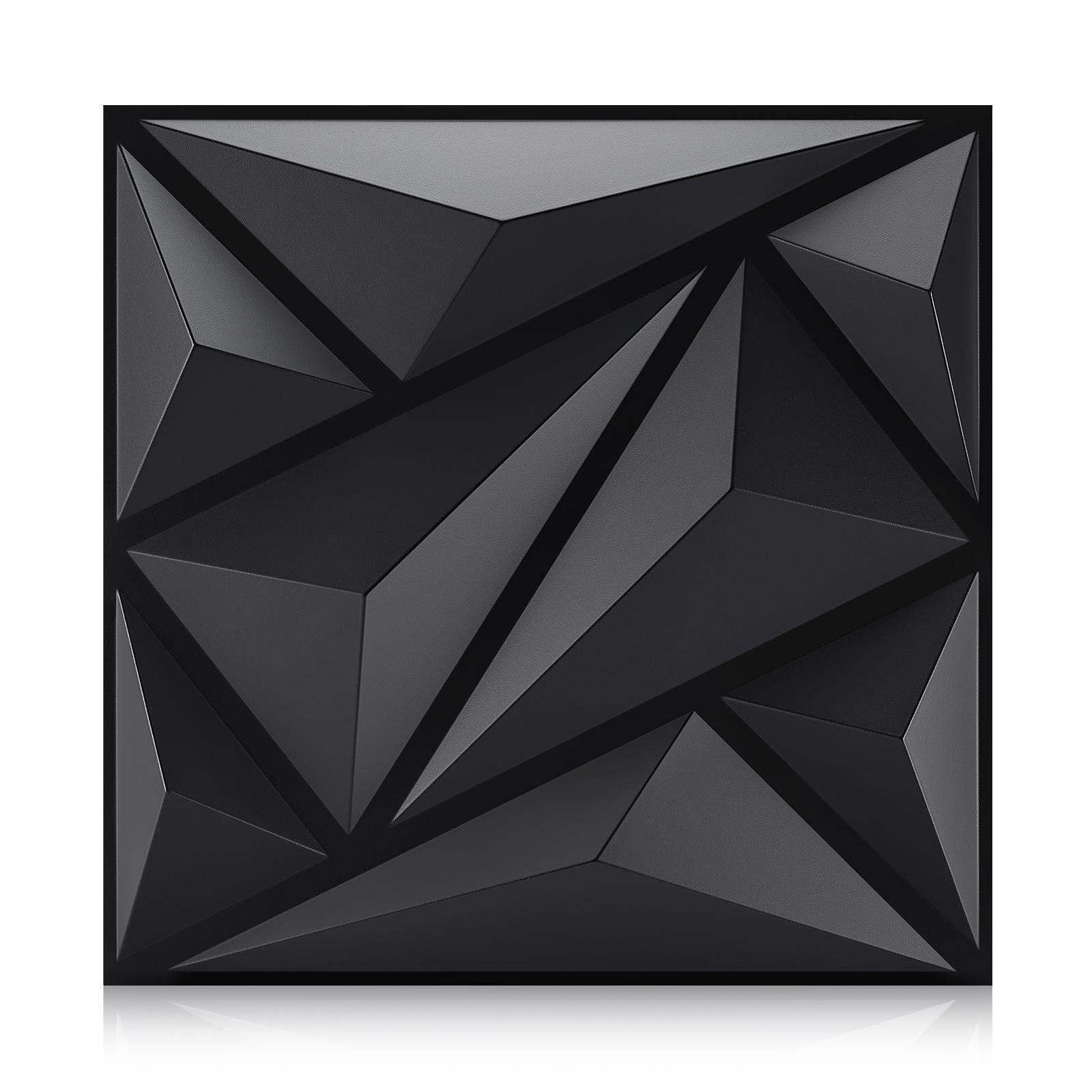 FLOLEOPA PVC Plastic 3D Wall Panels Waterproof Fire Resistant 11.8x11.8 Inches 1mm Thickness Modern Home Decor Ideal for Living Rooms Bedrooms Hotels Offices Game Rooms TV Feature Walls Geometric Patterns Easy Installation