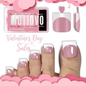 MUTIOVO Extra Short Toe Nail White French Tip BERRY PINK,Soft Gel False Toenail Extension Kit,Thick Sharp Square Press On,Need Builder Gel & Apply Top Coat, No Glue included,for DIY x16 Sizes 224 pcs