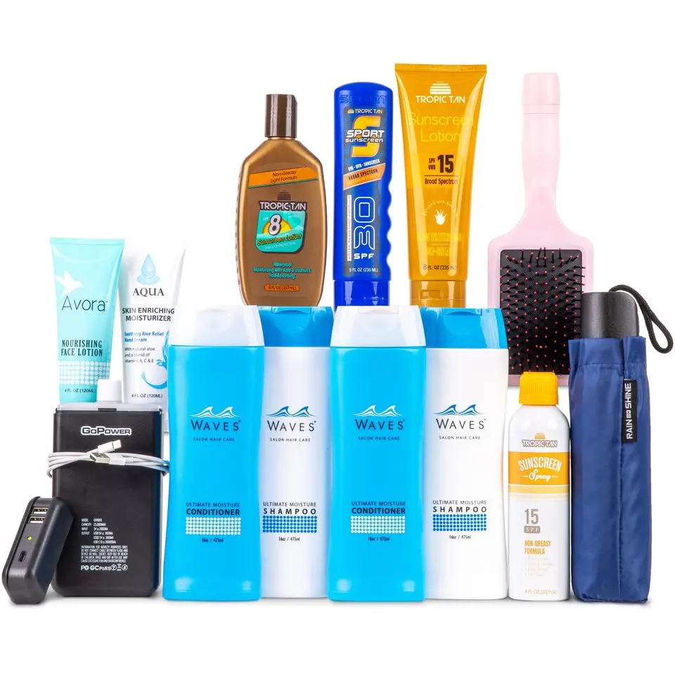 GoPong Hidden Flask Travel Set - Built for Cruises, Festivals, Events, Includes 13 Discreet Liquor Bottles, 20 Seals for Bag Safety