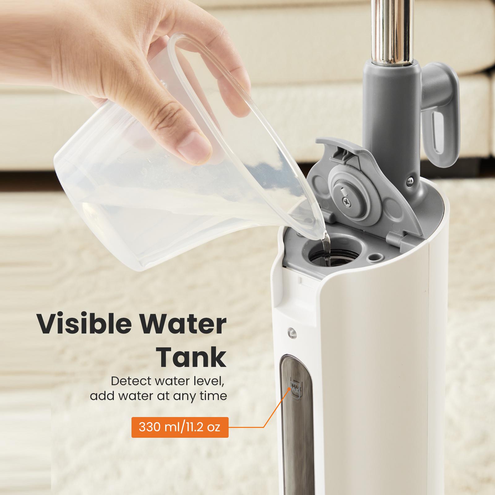 Steam Mop for Floors, 30-Second Heat-Up & 16.4ft Cord, for Hardwood, Tile, Laminate with Washable Pads, 11.2oz Tank