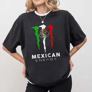 MEXICO FLAG MEXICAN ENERGY DRINK LOGO T-SHIRT Camiseta de Hombre México Energy Drink - Regalo Ideal con Orgullo Mexicano