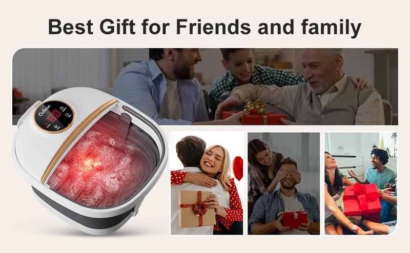 Gehona Collapsible Foot Spa Bath with Heat Foot Massager 1000-1500ml Leak Protector Temperature Control Bubbles Red Light Timer Feet Spa Tub Soaker Set - Home Goods Gehona Collapsible Foot Spa Bath with Heat Foot Massager 1000-1500ml Leak Protector Temperature Control Bubbles Red Light Timer Feet Spa Tub Soaker Set - Home Goods