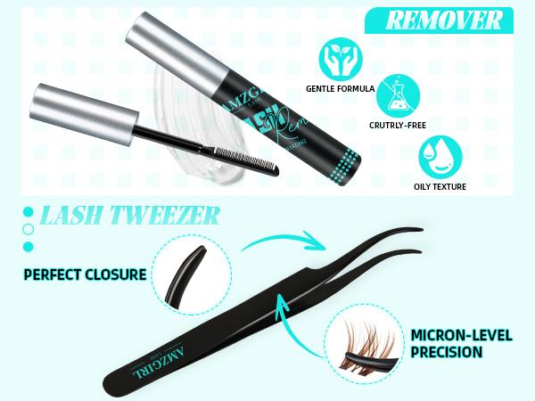 【NEW】AMZGIRL Flora Lash Cluters Kit 154Pcs Flaunt Eyelash Extension with Lash Bond and Seal,D Curl Fake Lashes Extensions Kit with Lash Remover & Lash Applicator Eyelashes Kit for Beginners(D-Mixed-10-18mm)