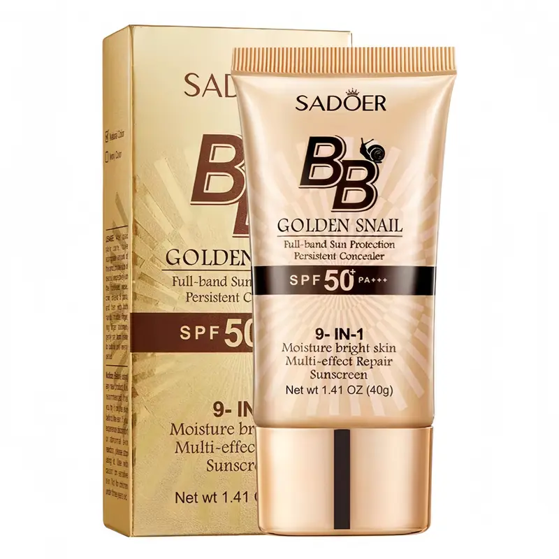 High-coverage waterproof snail BB cream - matte finish, long-lasting moisturizing and oil control, creates a natural makeup look, refreshing and non-greasy, perfect for makeup beginners