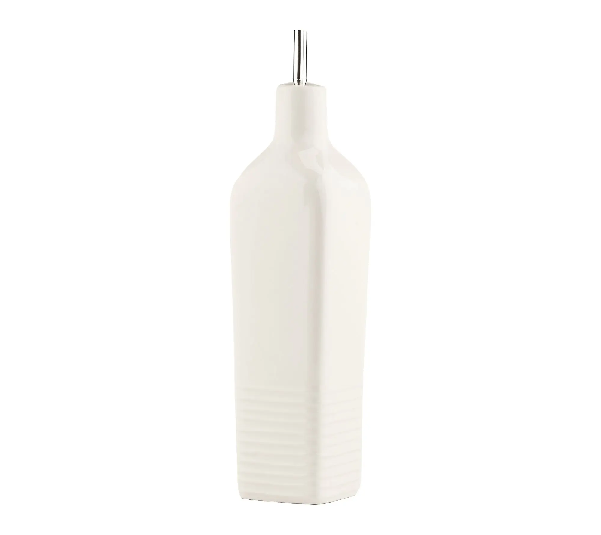 10 Strawberry Street Embossed White Oil Cruet