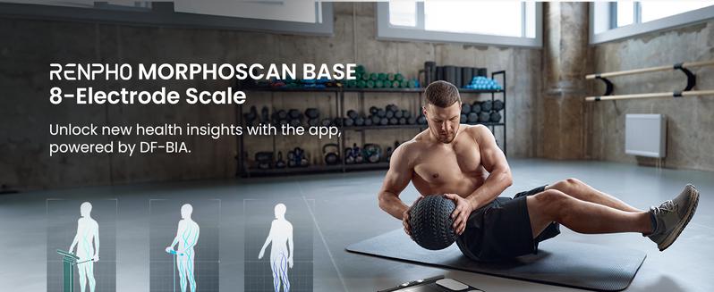 [Livestream Exclusive] RENPHO 8 Electrode Smart Scale, MorphoScan Base Bluetooth Full Body Scan Segmental Body Composition Analysis, 400lb Capacity Fancy Gym Gifts