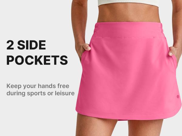 G4Free A Line Golf Skirts for Women Elastic High Waisted Tennis Skorts Soft Casual Athletic Inner Shorts with 4 Pockets