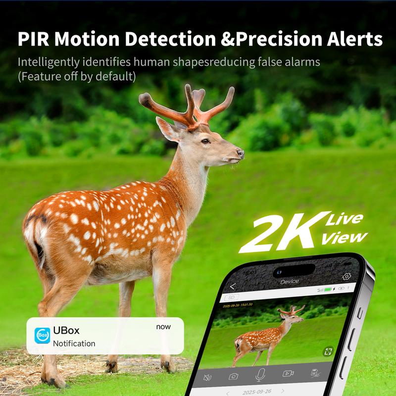 Solar 4G Security Camera | Wire-Free, Auto-Connects to Best Signal | 2K Full-Color Night Vision | AI Human-Only Detection