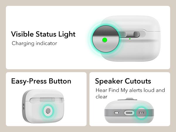 ESR for AirPods Pro 3 & AirPods Pro 2/1 Case, AirPods 4 Case, MagSafe Compatible, Magnetic Lid Lock, Drop-Proof Protection Cover with Lanyard, Pulse Series