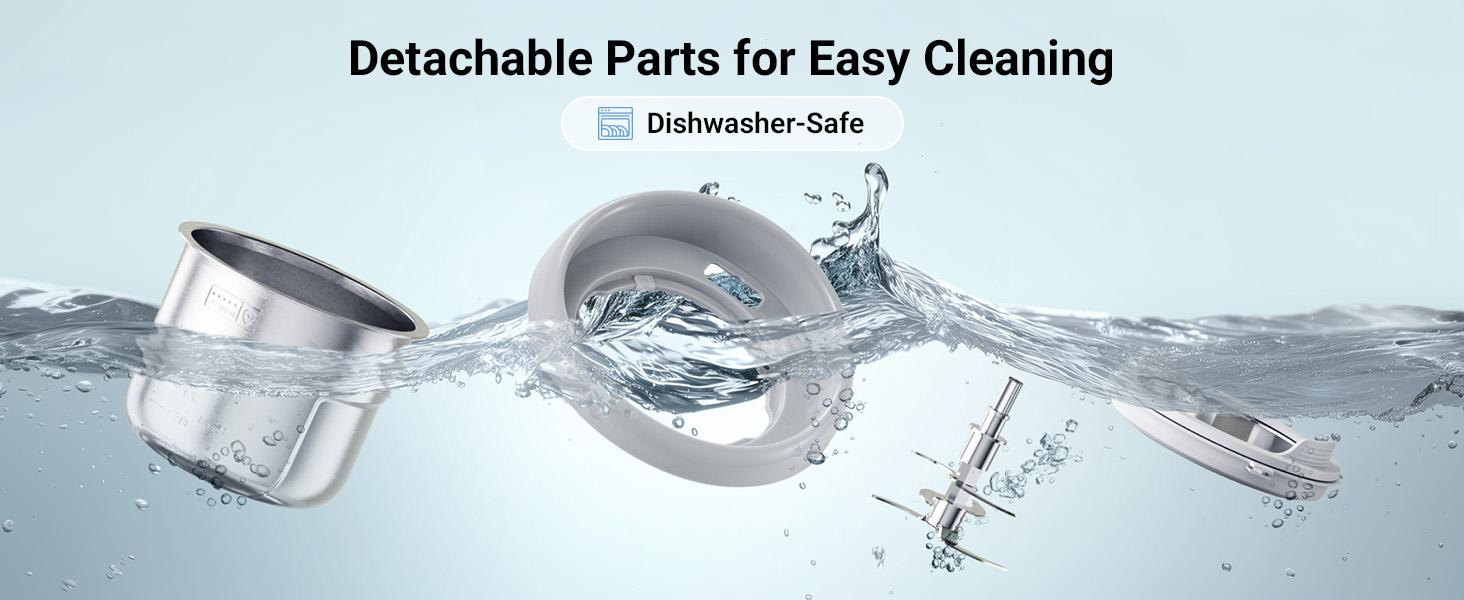 Bear NutriEase AllStage Stainless Steel Baby Food Maker Steamer and Blender, Truly OneStep Baby Food Processor Puree Maker Grinder Mills, Auto Cooking&Grinding for Healthy Homemade Baby Food, BPA-Free