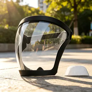 Unisex Full Face Protective Shields - Anti-Blue Light, Splash-Proof, Sand-Resistant Headgear with Clear Lightweight Lens for Outdoor Sports, Daily Riding, Festive Family Gifts (Protects Eyes, Nose, Mouth)
