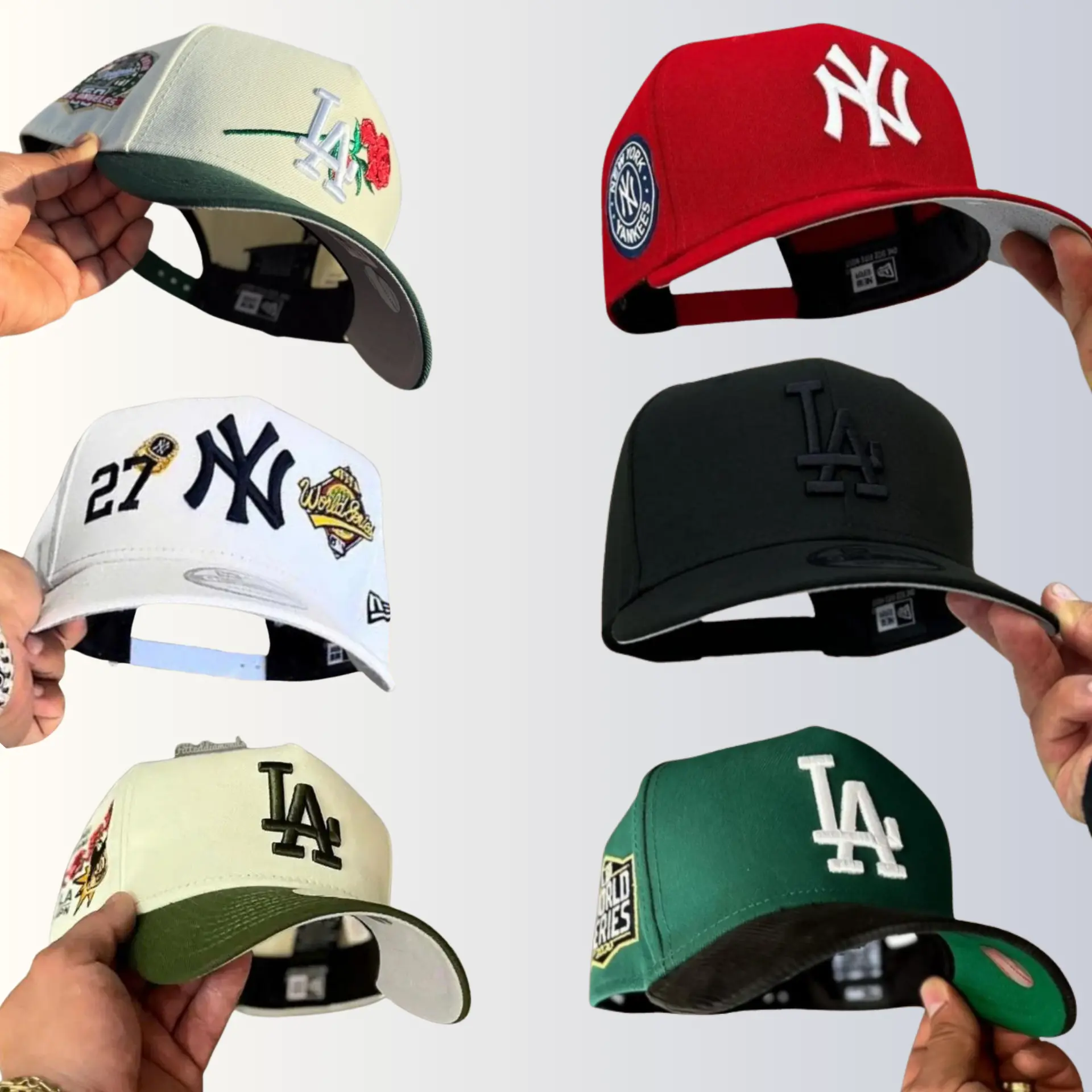 MLB New Era LA Dodgers NY Yankees Snapback Baseball Cap – 9FORTY Adjustable 59FIFTY Fitted Hat, Curved Brim Design, Gorras de Béisbol para Hombre y Mujer, Streetwear Sombreros Unisex, Premium Baseball Style, Collector Favorite, Urban Vintage Fashion