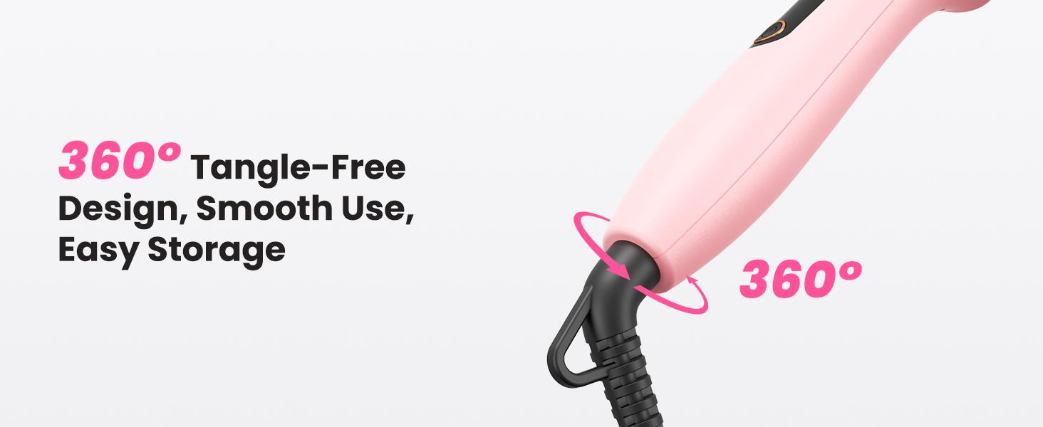 【2026】Thermal Brush for Blowout Look , 6 Heat Settings,Airflow Heat & Dual PTC Technology, Dual Voltage, 1.5 Inch Heated Round Brush with Negative Ions, Salon Smooth Hair, Less Frizz, Travel-Friendly, Pink