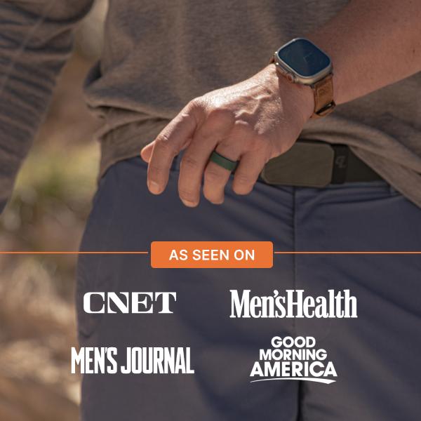 Groove Life x Mossy Oak Ring - Bottomland Camo Silicone Ring | Breathable, Comfortable, Camouflage Rubber Wedding Rings for Men, Men's Jewelry, Accessory, Limited Lifetime Warranty