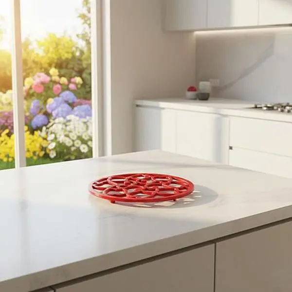 BergHoff Apple Cast Iron Trivet - Red BergHoff Apple Cast Iron Trivet - Red