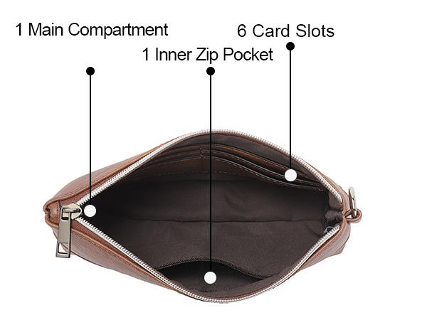 CLUCI TikTokShopSpringGlowUp Womens Wallet Large Capacity Leather Wristlet Clutch Zipper Purse Slim Ladies Travel Credit Card Holder Phone Organizer Wrist Strap Compact
