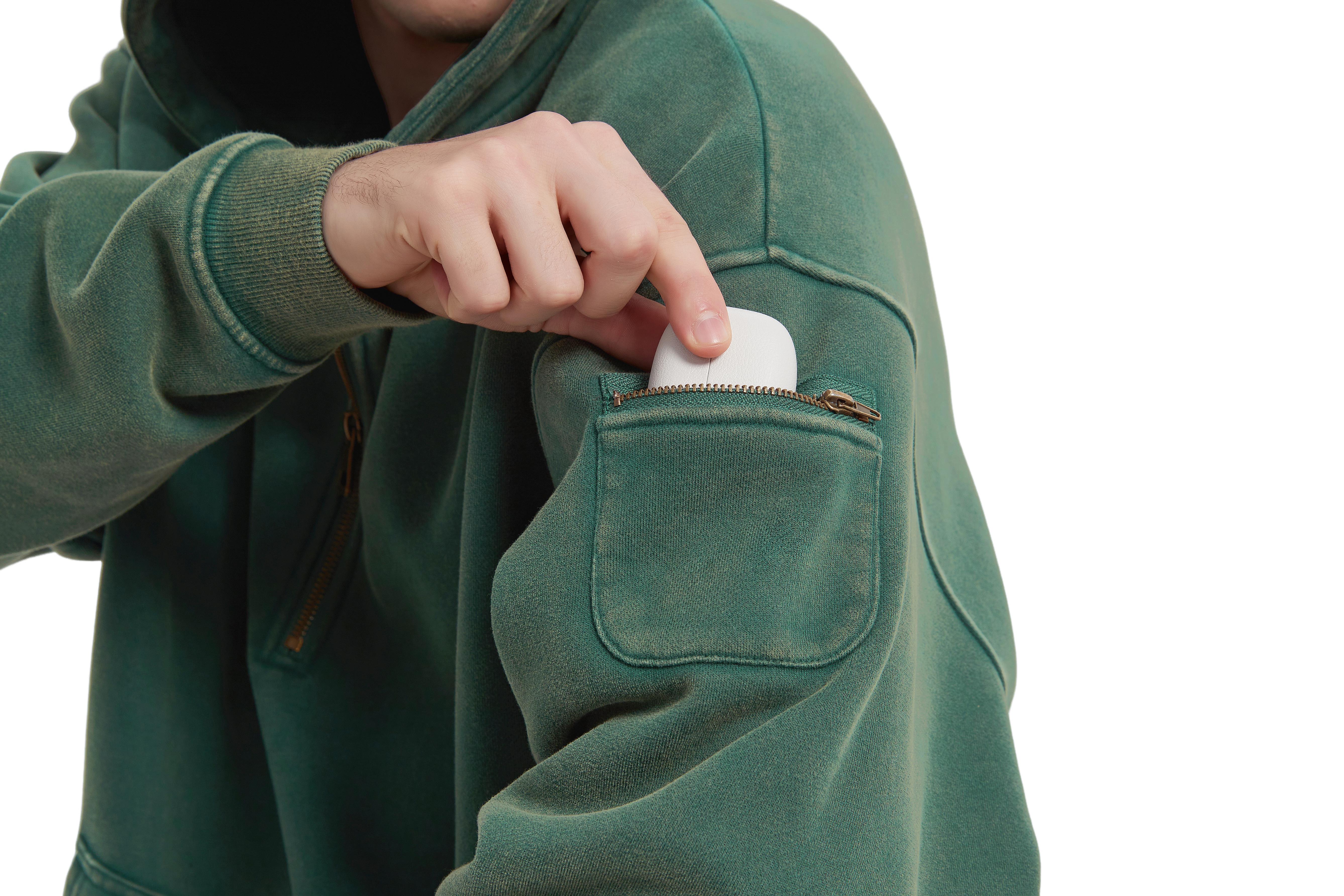 FAIABLE Mens Hoodies Fleece Fall Fashion Outfits Half Zip Sweatshirts Winter Jackets Oversized Pullover Tops Clothes Soft Beige Long Sleeve Plain