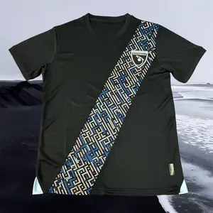 2025 Guatemala National Team Third Away Black Short Sleeve Soccer Jersey Fans Version Breathable