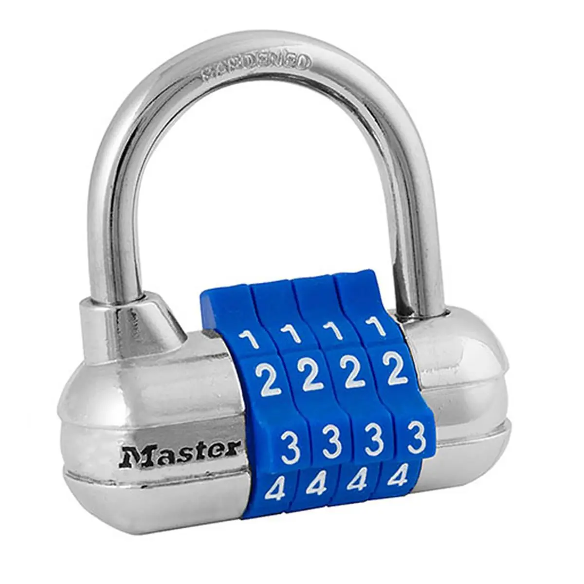 212 MAIN 4-Digit Combination Padlock - 2.25 in. W Automotive & Motorcycle Lock, Steel Body, Cut-Resistance, Soft-Touch Colored Dials, Customizable Security Accessory