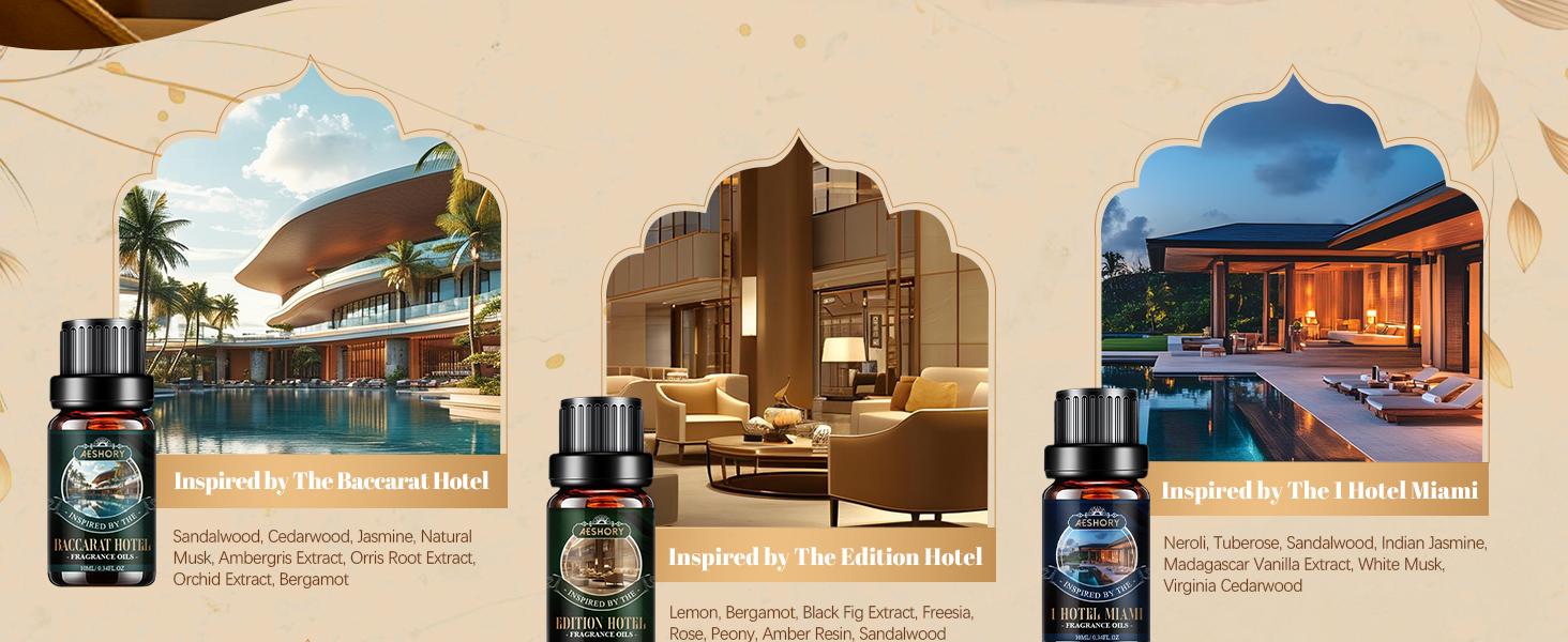 Aeshory Essential Oil Collection 6 Bottles of 6 Essential Oil Blends for Diffusers Candles Soap Making Aroma Perfume Scented Liquid for Enhancing Your Environment