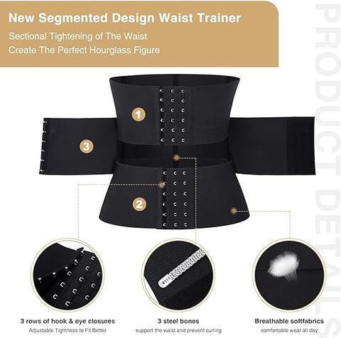 FeelinGirl for Women Seamless Corset Underbust Waist Cincher Sport Girdle Shapewear Womenswear