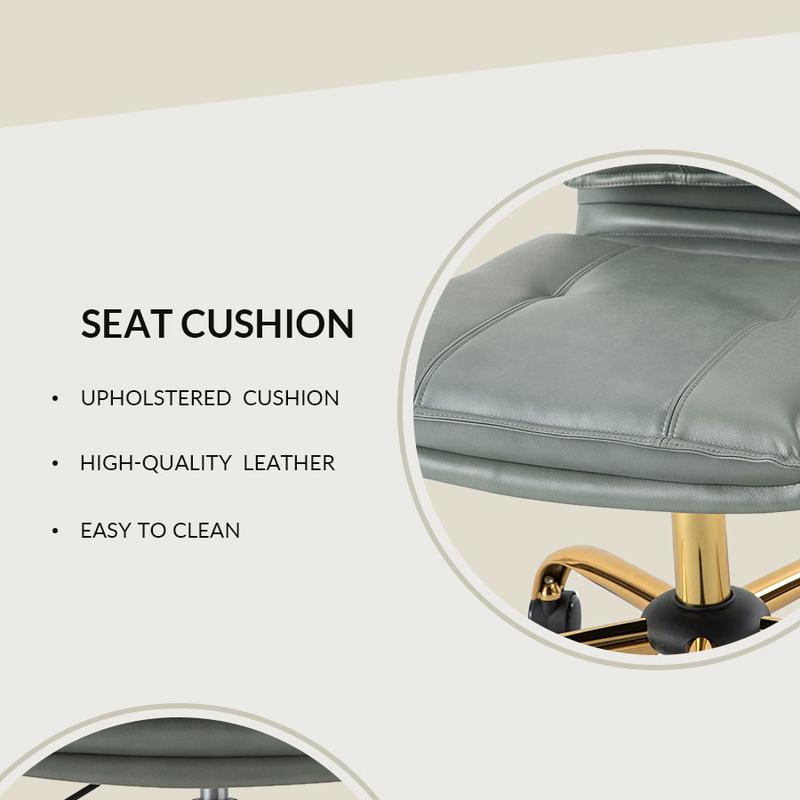 Hulala Michele Modern Office Chair, Computer Task Chair, Criss Cross Chair, with Arms Height-adjustable with Tufted for the Living Room and Office