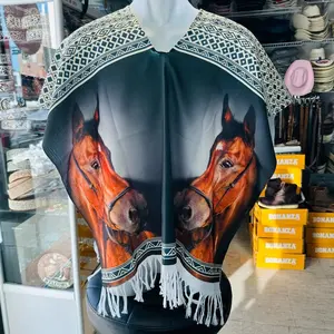 Ponchos estampados de tela UNISEX