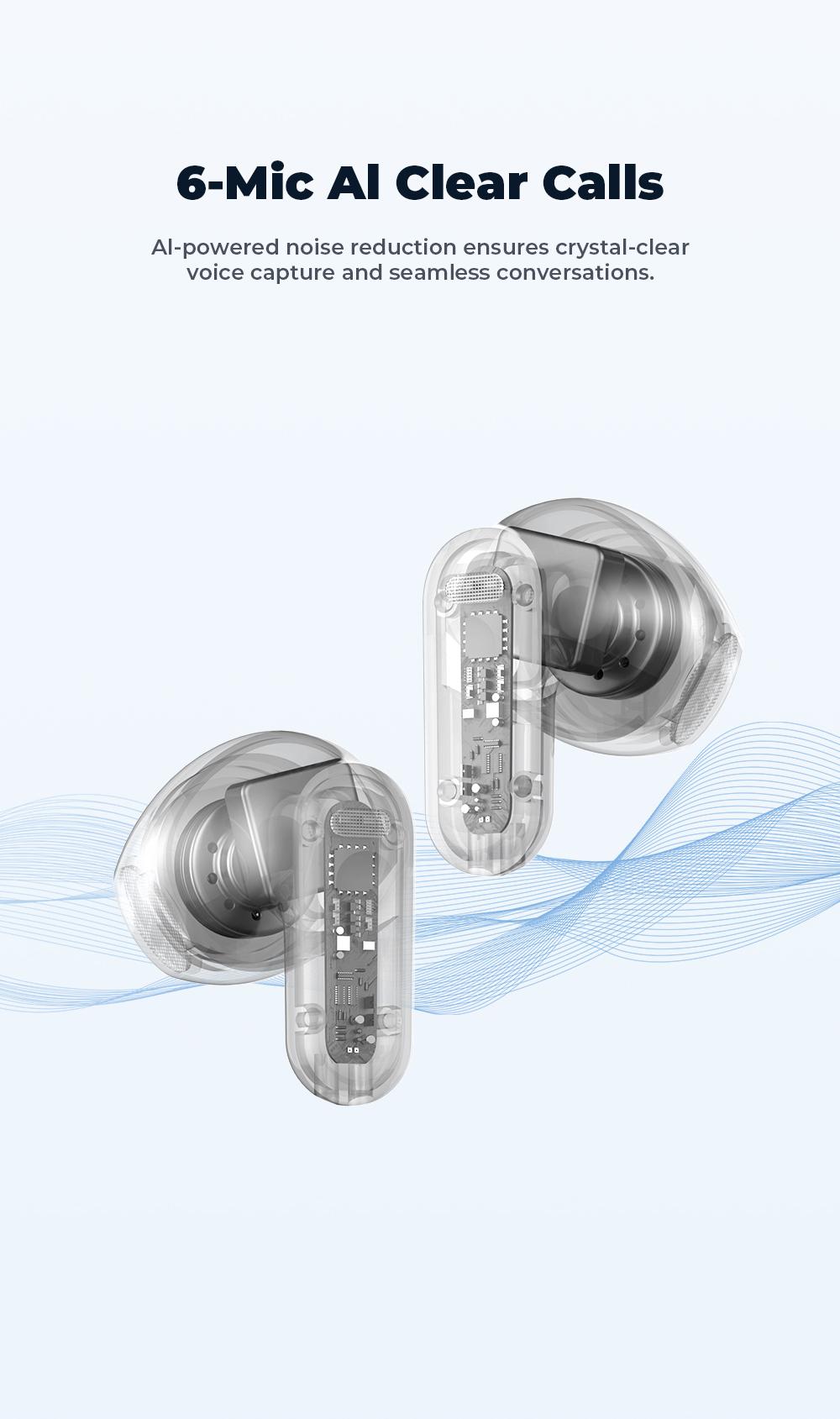 HTC NE20 OWS - AI translation earphones, wireless Bluetooth earphones, LED display, Bluetooth 6.0, charging box, IPX5 waterproof. HTC's pinnacle product