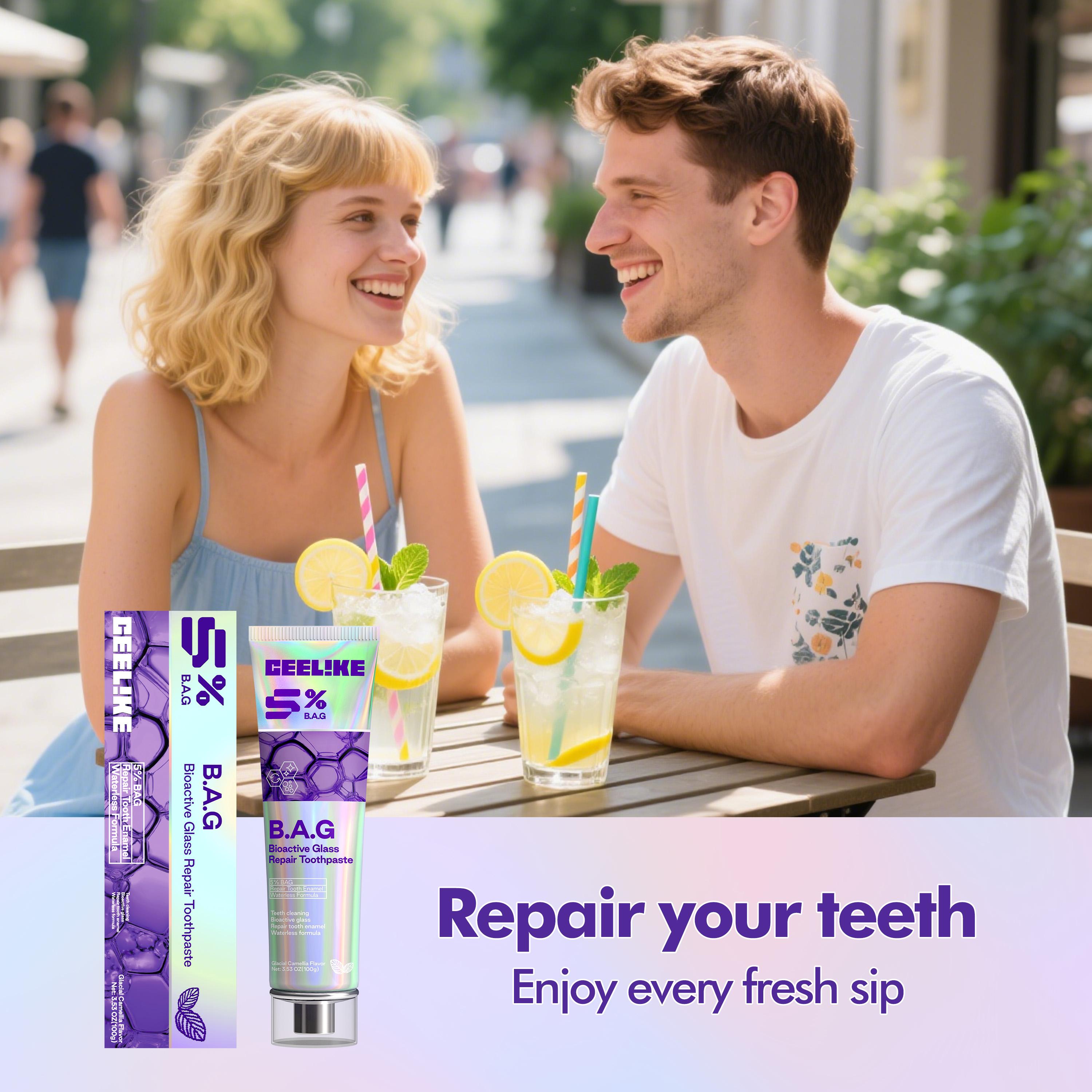 CEELIKE 5% B.A.G. Toothpaste - Bioactive Glass Technology for Enamel Repair, Discomfort Relief, Restored Comfort & Fresh Breath