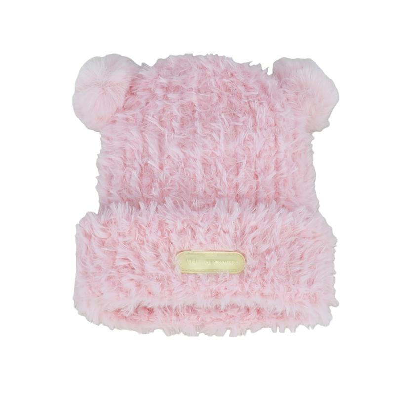 Women Cute Ear Beanie Hat Knitted Hat Winter Knitted Hat Cap