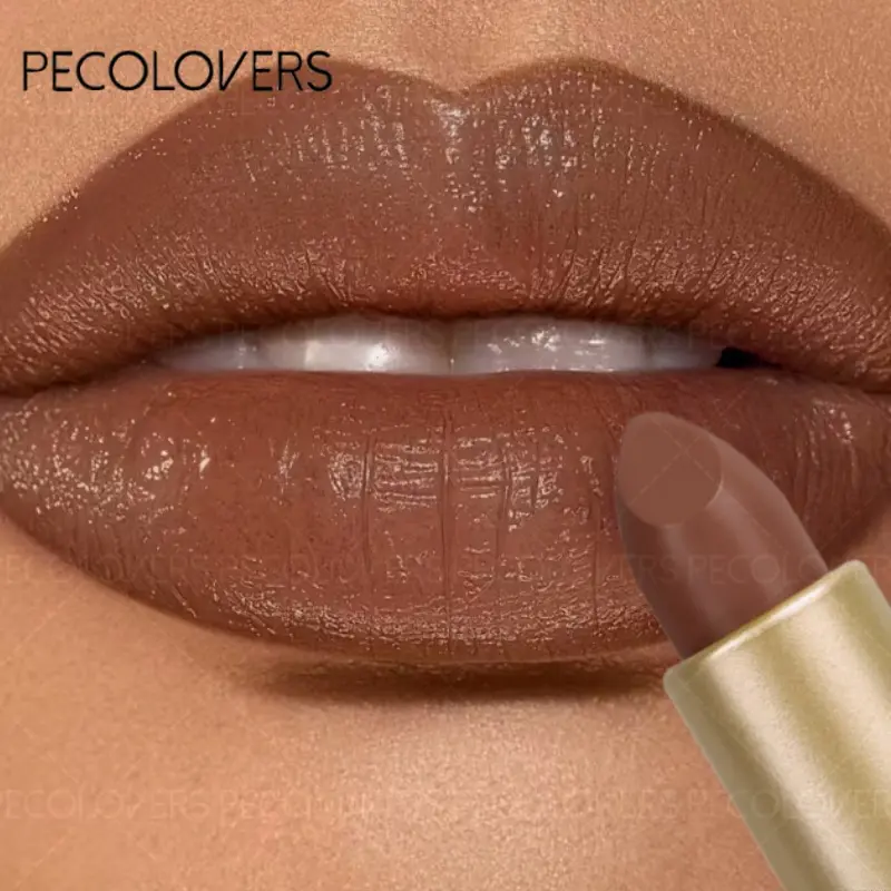 Waterproof Sexy Red Brown Lipstick Easy To Color Long Lasting Matte Lip Glaze Matte Velvet Non-stick Cup Lip Tint Lip Products Makeup Suitable For Christmas And Valentine'S Day Gifts