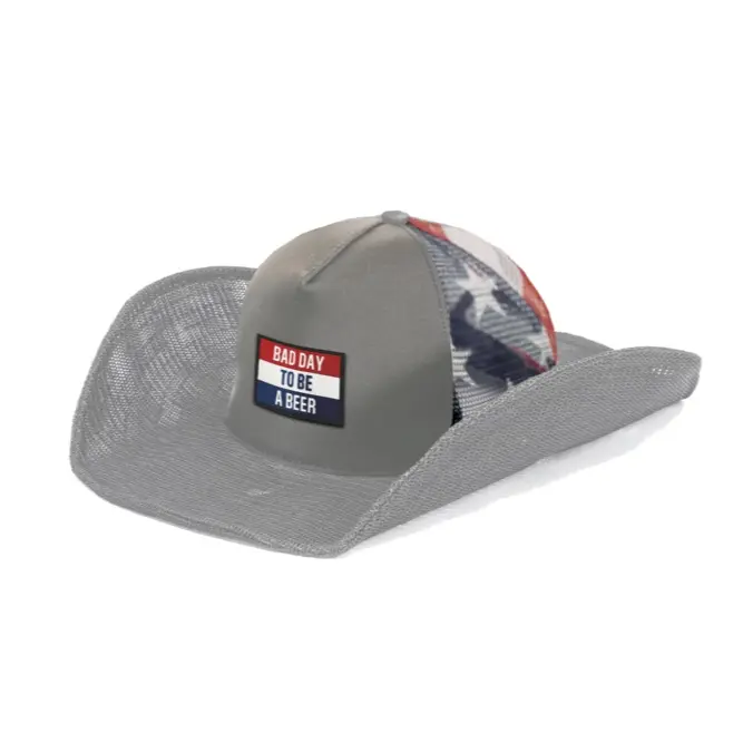 BAD DAY TO BE A B33R (RED, WHITE & BLUE) COWBOY SNAPBACK: 5 PANEL