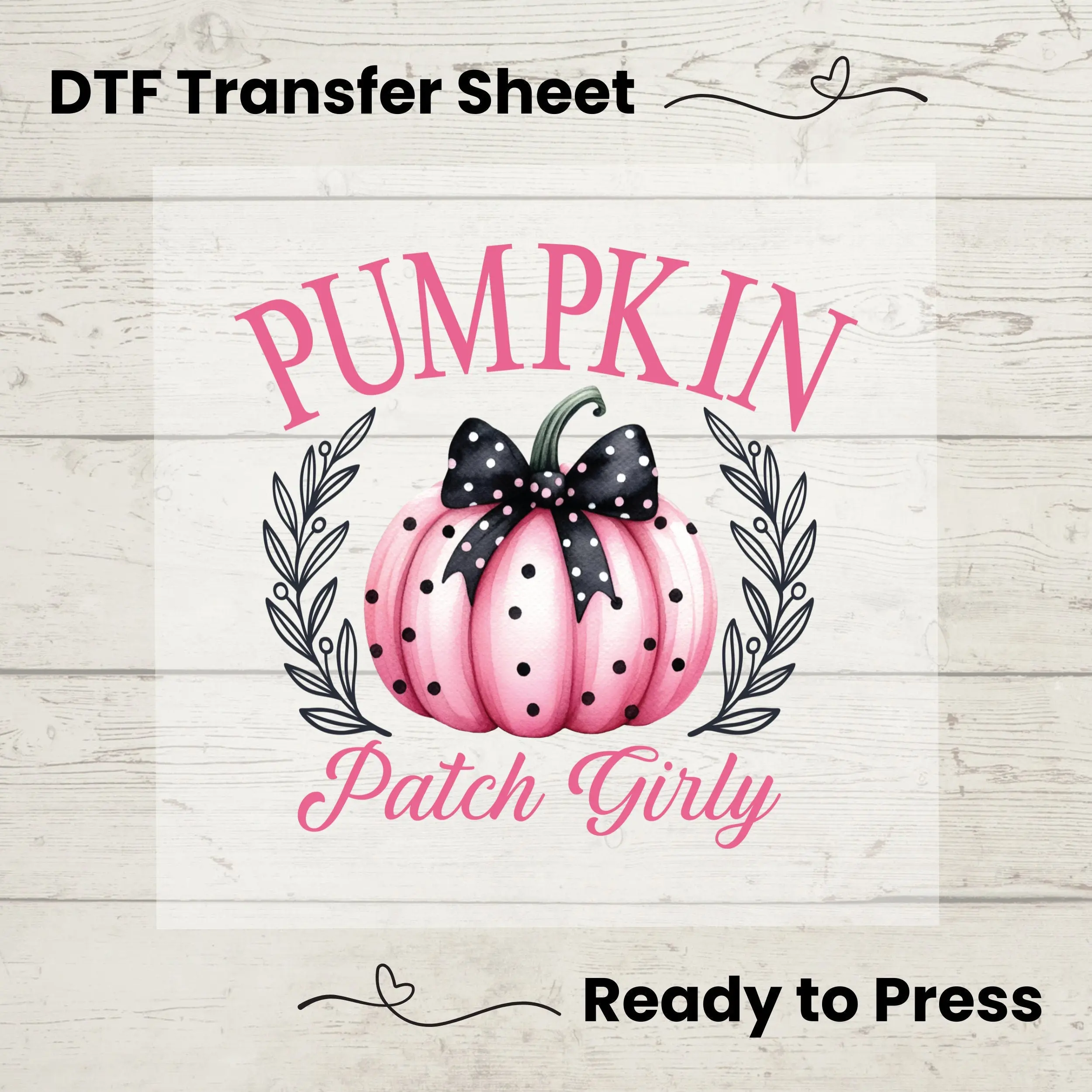 Coquette Pumpkin Patch Girly DTF, Dtf Transfer Sheet, Ready to Press, Custom Dtf, Diy Heat Transfer, Coquette Aesthetic  Shirt