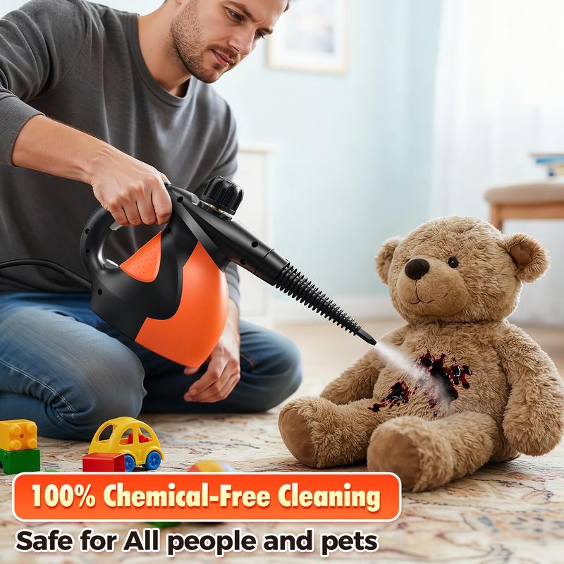 Handheld Multi-Surface Natural Steam Cleaner with 9 pcs Replacement Parts , Multi-Purpose Steamer for Home Use, Kitchen and Car