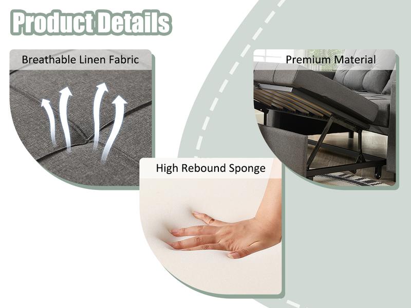 GOSUHI 52" Sleeper Sofa with Pull-Out Bed, couch,3-in-1 Convertible Sofa Bed, Loveseat with Stepless Adjustable Backrest and Side Pocket, for Living Room Dorm Apartment,Day bed,,sofas para sala GOSUHI 52" Sleeper Sofa with Pull-Out Bed, couch,3-in-1 Convertible Sofa Bed, Loveseat with Stepless Adjustable Backrest and Side Pocket, for Living Room Dorm Apartment,Day bed,,sofas para sala