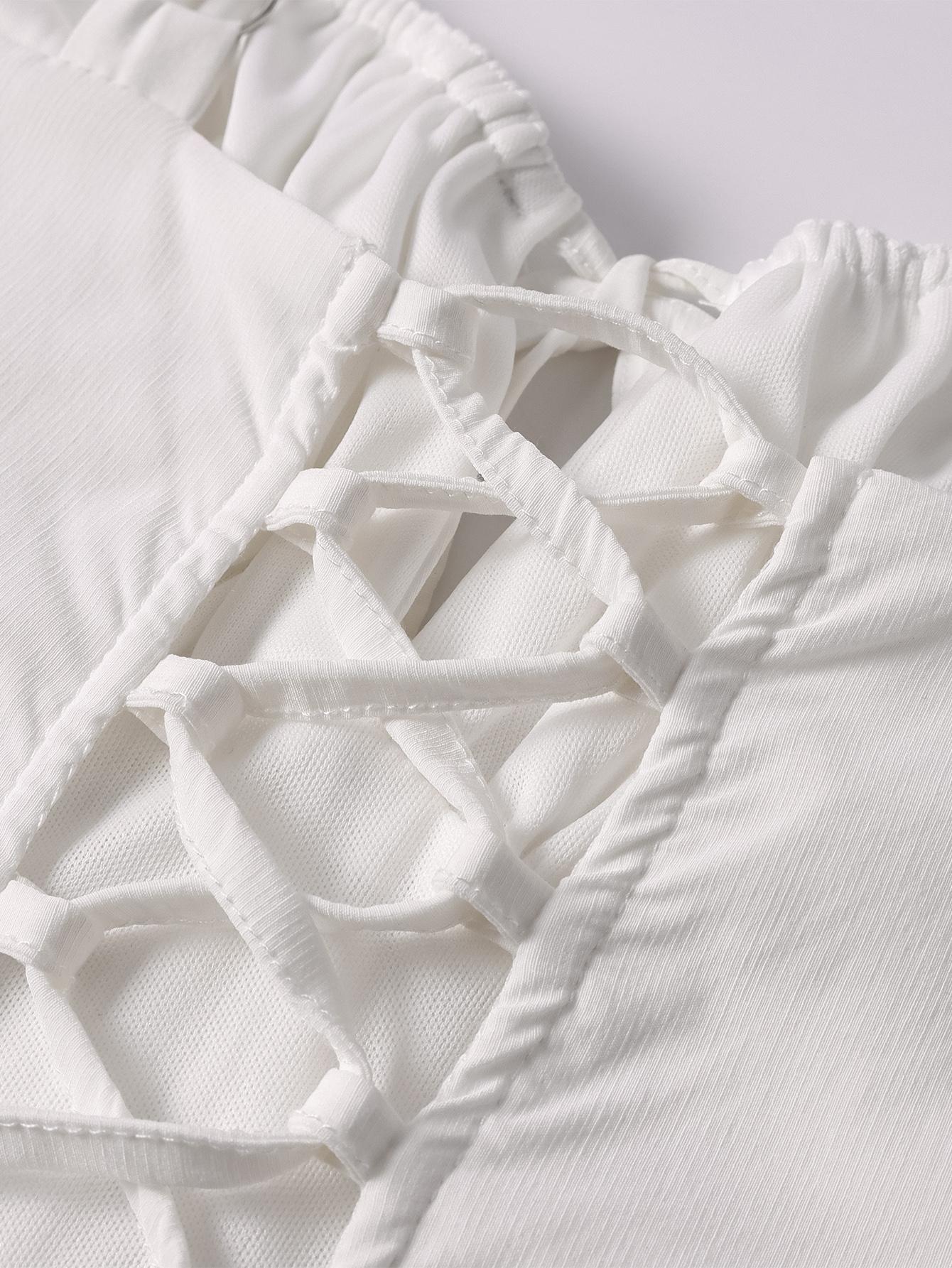 Solid Color Backless Criss-cross Tie Boned Bodycon Short Dress, for Party Club Dating Dress