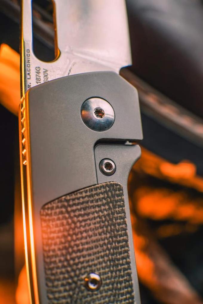 Artisan Cutlery Gambit Pocket Folding Knife with CPM S90V Steel Blade and Titanium Handle Design By Ray Laconico