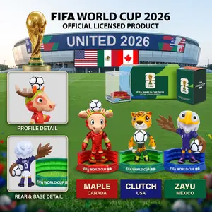 FIFA World Cup 2026 Mascot Figure - Premium ABS Collectible: Clutch the Eagle, Zayu the Jaguar & Maple the Moose | Authentic Licensed Souvenir with Hologram Security Label - High-Quality Display Gift for Soccer Fans & Collectors